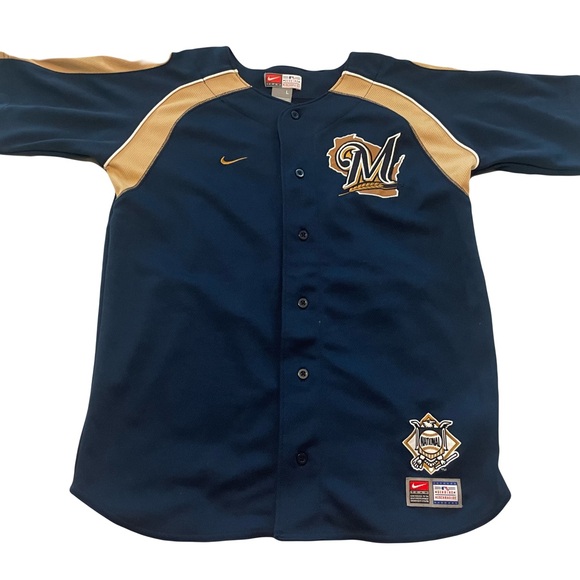 Nike Other - Nike Milwaukee Brewers Baseball Jersey #28 Prince Fielder Size L